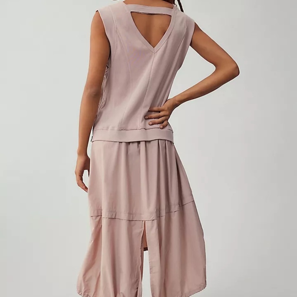 Daily Practice by Anthropologie Layered Short Sleeve Asymmetrical Dress - Picture 3 of 7